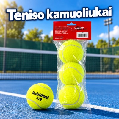 Tennisbälle, 3 Stück.