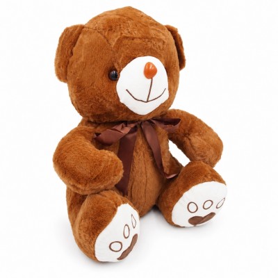 Brauner Plüschteddybär mit Schleife