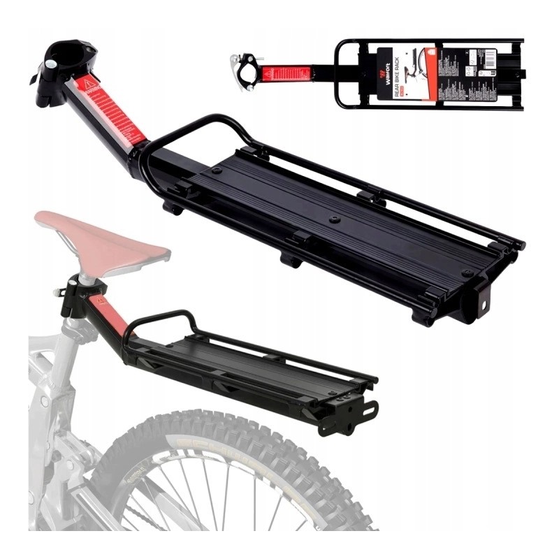 Universeller Gepäckträger aus Aluminium für Fahrräder, 40 × 12 cm, bis zu 9 kg