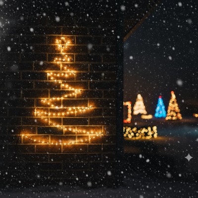 LED-Weihnachtsbaum mit Stern, 105 cm, warmweiß