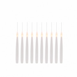 Hängende LED-Kerzen mit stabförmiger Fernbedienung, 10 Stück.