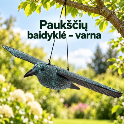 Hängende Vogelscheuche – Krähe, 80 cm