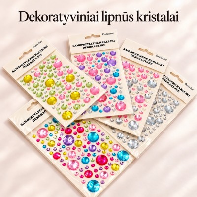Dekorative Klebekristalle – rund