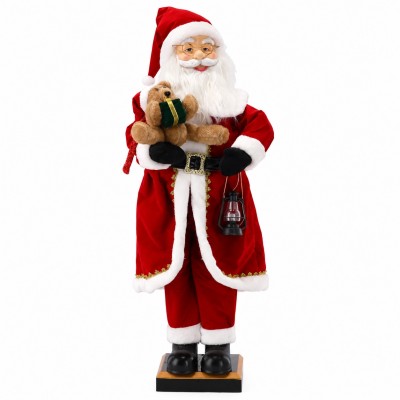 Weihnachtsmann mit einem Teddybär