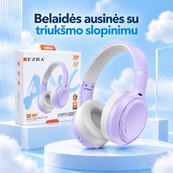 Belaidės ausinės su aktyviu triukšmo slopinimu EZRA BW95 Violetinė Belaidės ausinės su aktyviu triukšmo slopinimu EZRA BW95 Violetinė