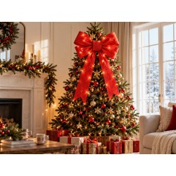 kalėdinė 3D LED dekoracija – raudonas kaspinas, 120 cm, 168 LED kalėdinė 3D LED dekoracija – raudonas kaspinas, 120 cm, 168 LED