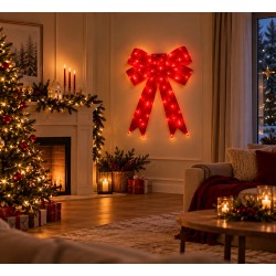 kalėdinė 3D LED dekoracija – raudonas kaspinas, 120 cm, 168 LED kalėdinė 3D LED dekoracija – raudonas kaspinas, 120 cm, 168 LED