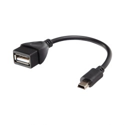 OTG adapteris „miniUSB–USB-A“, 15 cm OTG adapteris „miniUSB–USB-A“, 15 cm