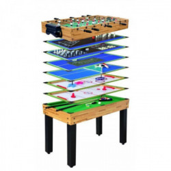 Žaidimų stalas 12 in 1: stalo futbolas, biliardas 105x57xx71cm