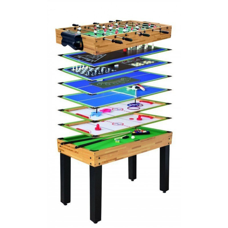 Žaidimų stalas 12 in 1: stalo futbolas, biliardas 105x57xx71cm Žaidimų stalas 12 in 1: stalo futbolas, biliardas 105x57xx71cm