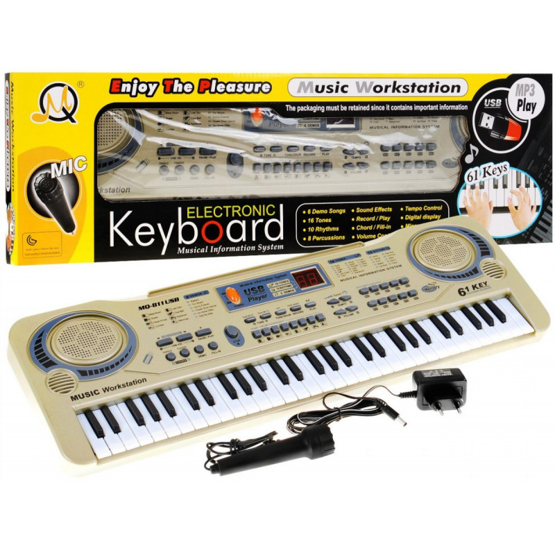 Sintezatorius / pianinas su mikrofonu 53cm Sintezatorius / pianinas su mikrofonu 53cm