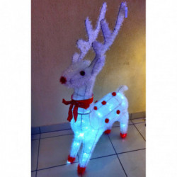 LED dekoracija 3D švečiantis šventiškas elnias