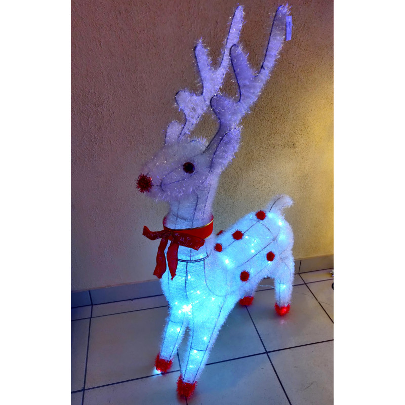 LED dekoracija 3D švečiantis šventiškas elnias LED dekoracija 3D švečiantis šventiškas elnias