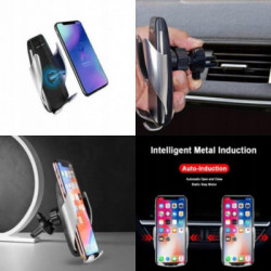 Stilingas automobilinis telefono laikiklis su bevieliu krovimu