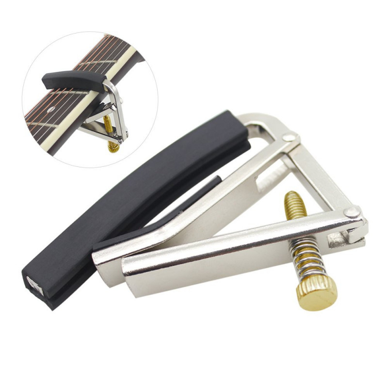 Kokybiškas gitaros stygų užspaudėjas / metalinis kapodasteris Kokybiškas gitaros stygų užspaudėjas / metalinis kapodasteris