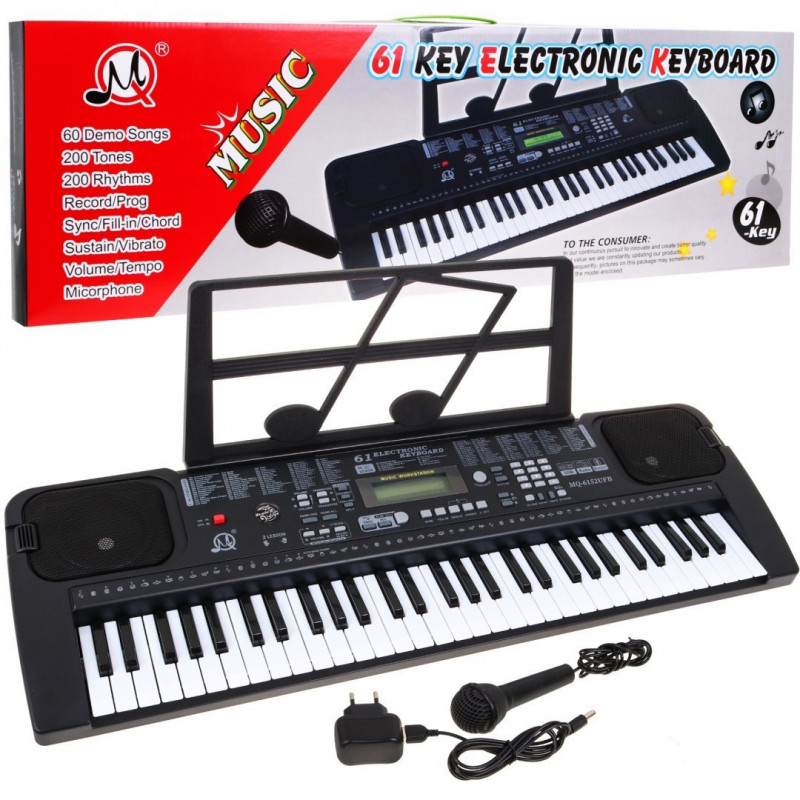 Sintezatorius su 200 tonų ir ritmų + MP3 ir USB