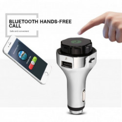 Bluetooth FM moduliatorius, įkroviklis su laisvų rankų įranga ir saugos plaktuku