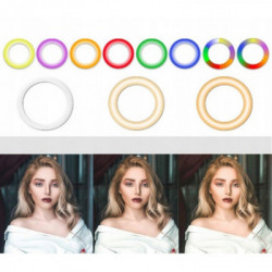 Žiedo formos LED šviesos RGB lempa su pultu ir stovu