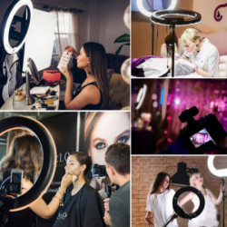 Žiedinė LED makiažo - fotografavimo lempa su stovu 60 w