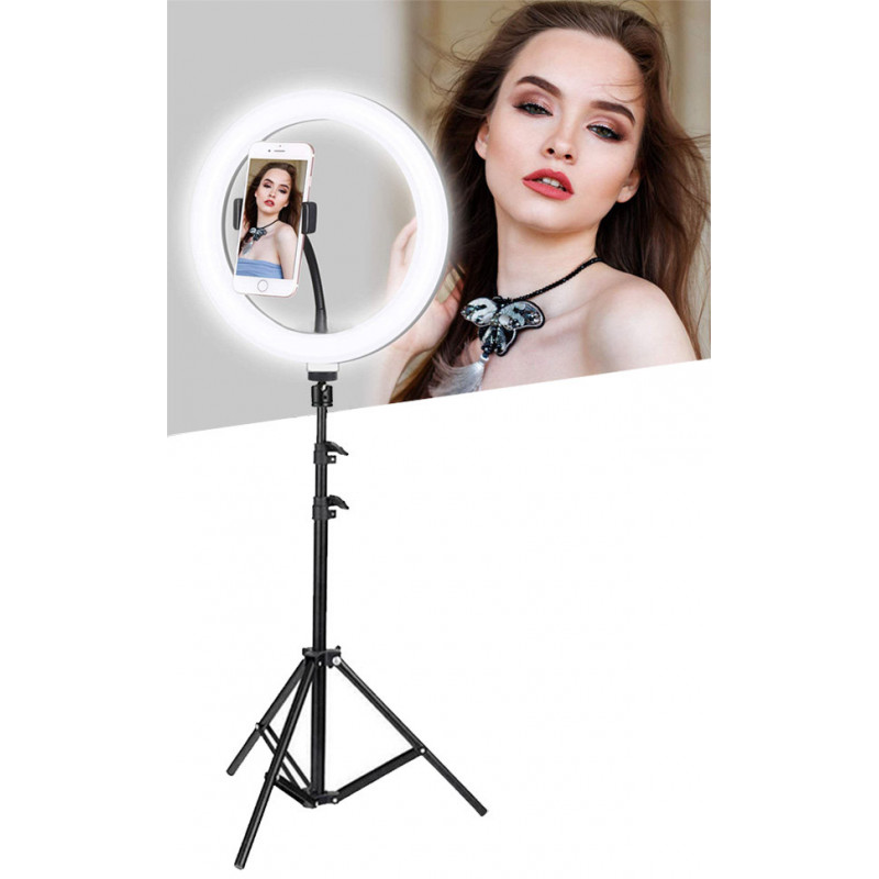 Žiedinė LED makiažo - fotografavimo lempa su stovu 60 w