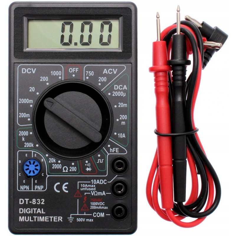 Skaitmeninis daugiafunkcinis testeris 0-600V